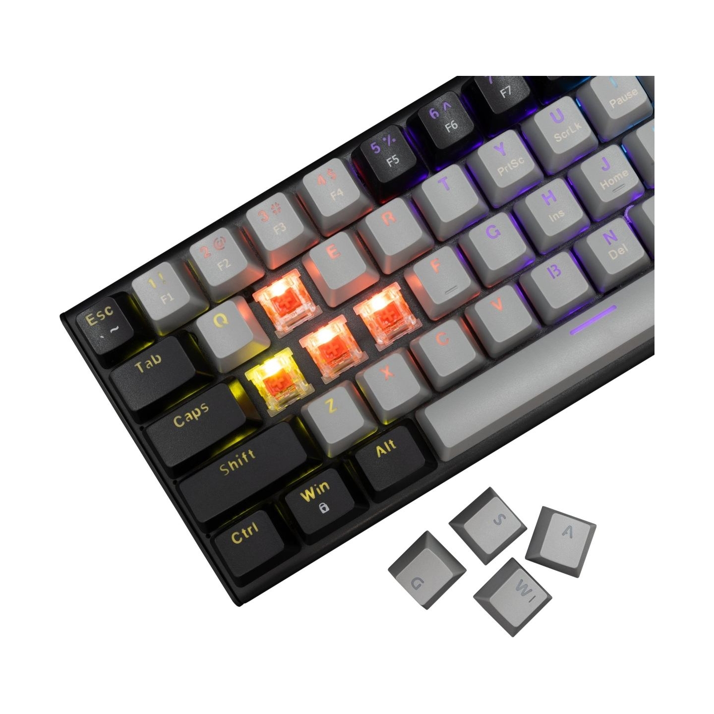White Shark GK-002711V2  Wakizashi 2 Grey-Black US Red Switches
