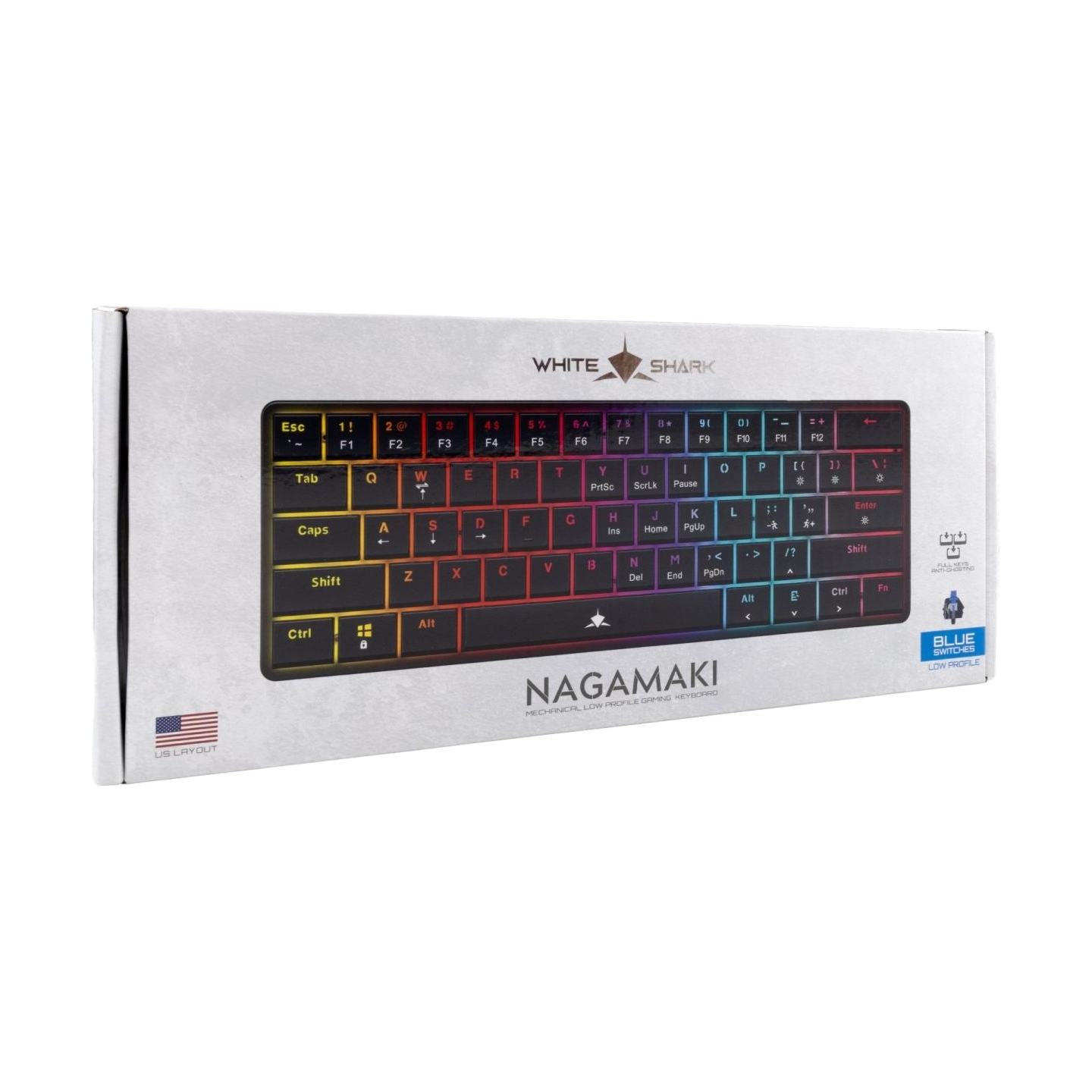 White Shark GK-006121 Nagamaki Black-Mechanical / US-Blue.SW