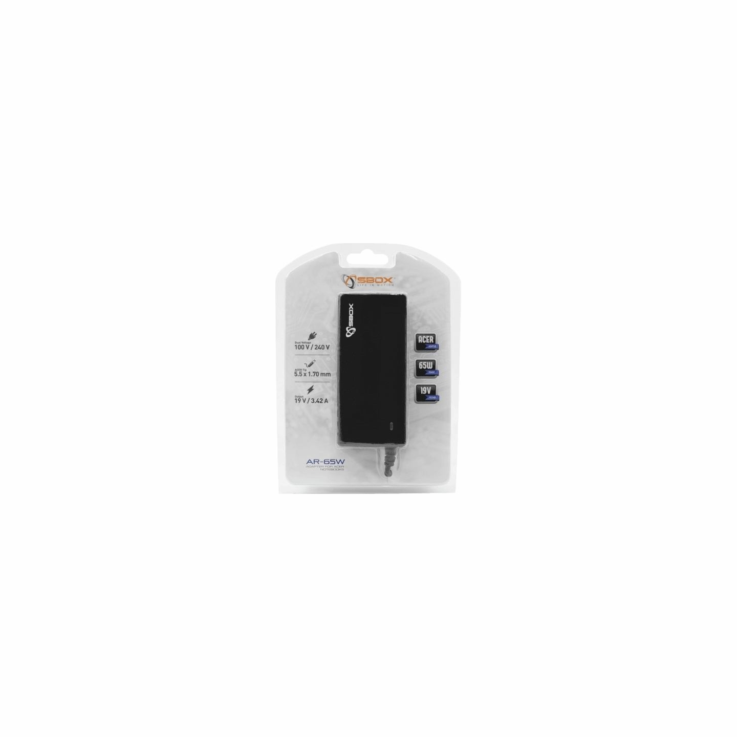 Sbox Adapter for Acer Notebooks AR-65W