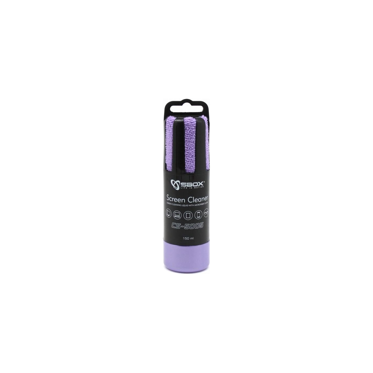 Sbox CS-5005U Screen Cleaner 150ml Purple
