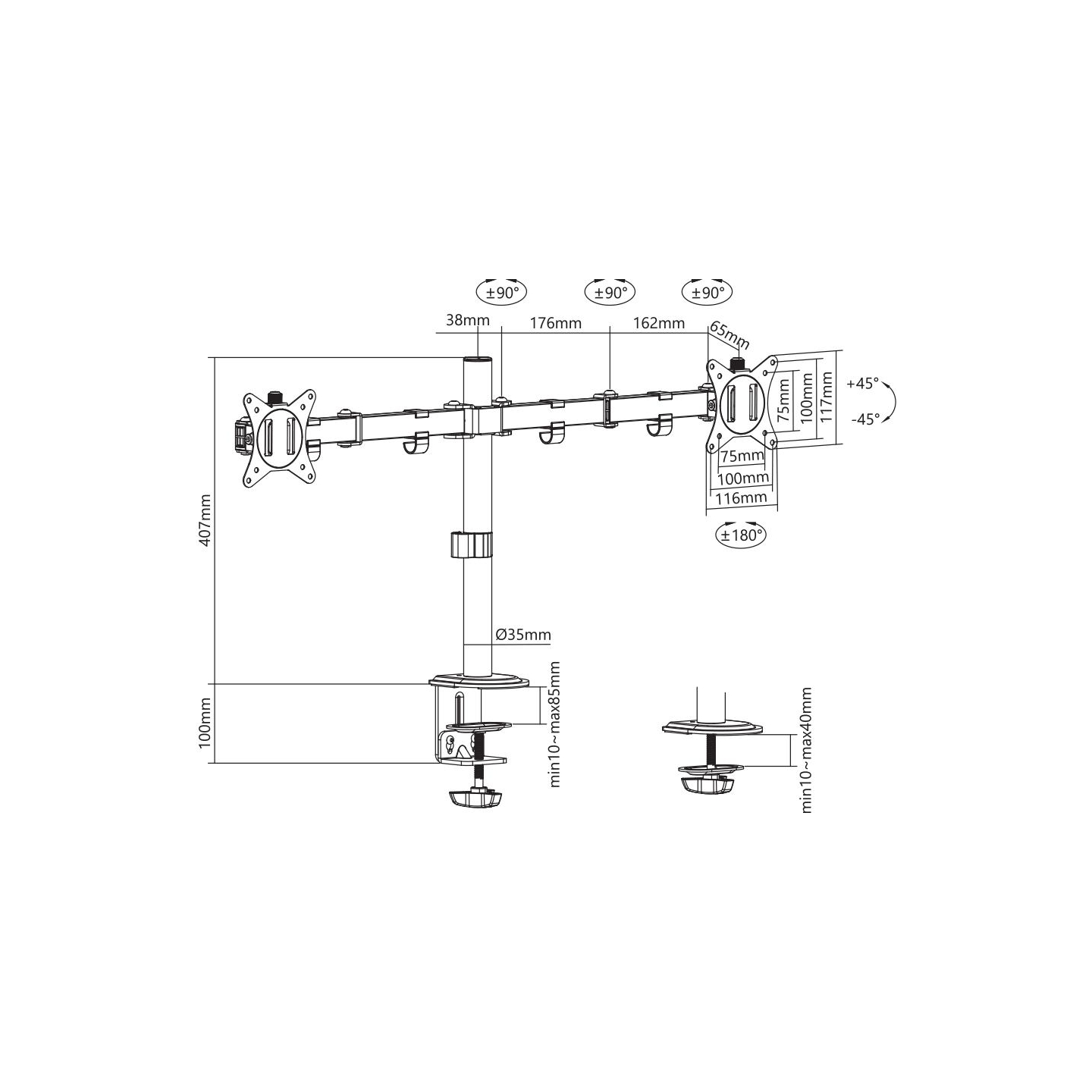 Sbox LCD-352/2-2 (13-32/2x8kg/100x100)