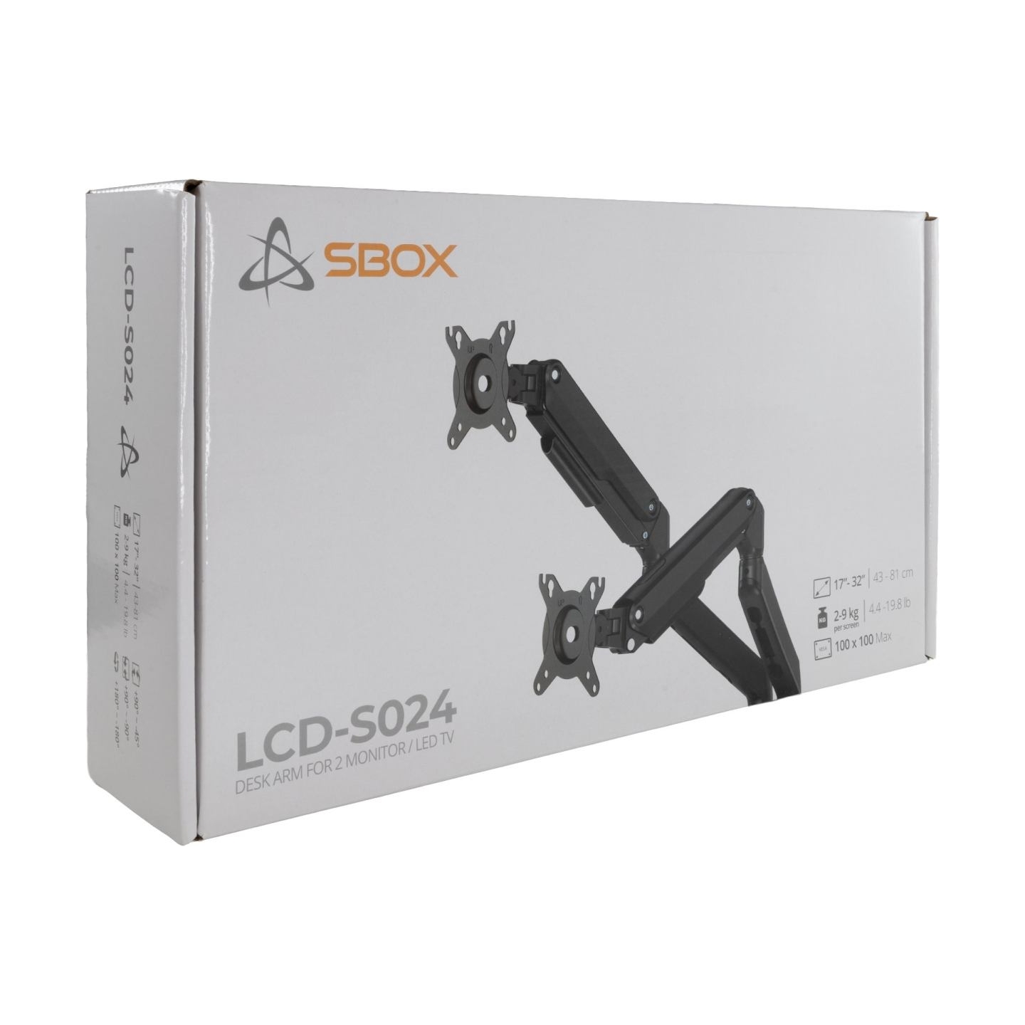 Sbox Desktop LCD-S024-3 (17-32/2x2-9kg/100x100)