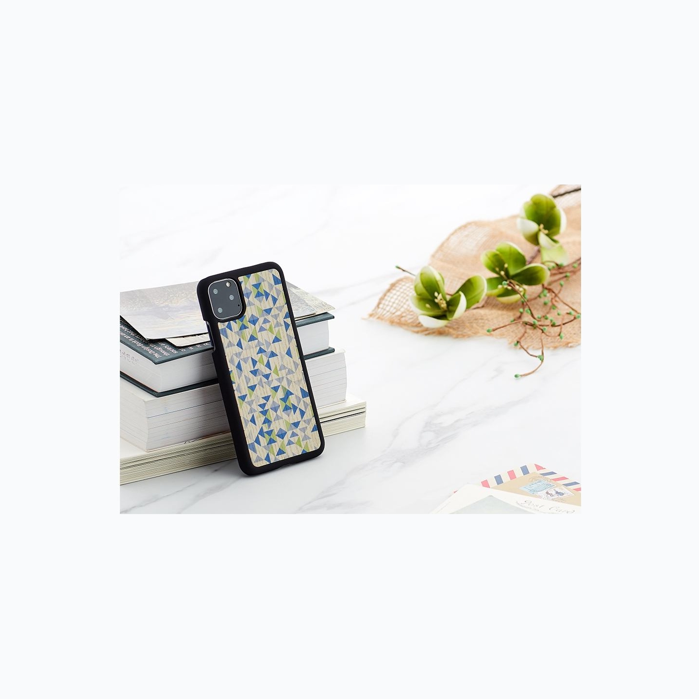 Man&Wood SmartPhone case iPhone 11 Pro Max blue triangle black