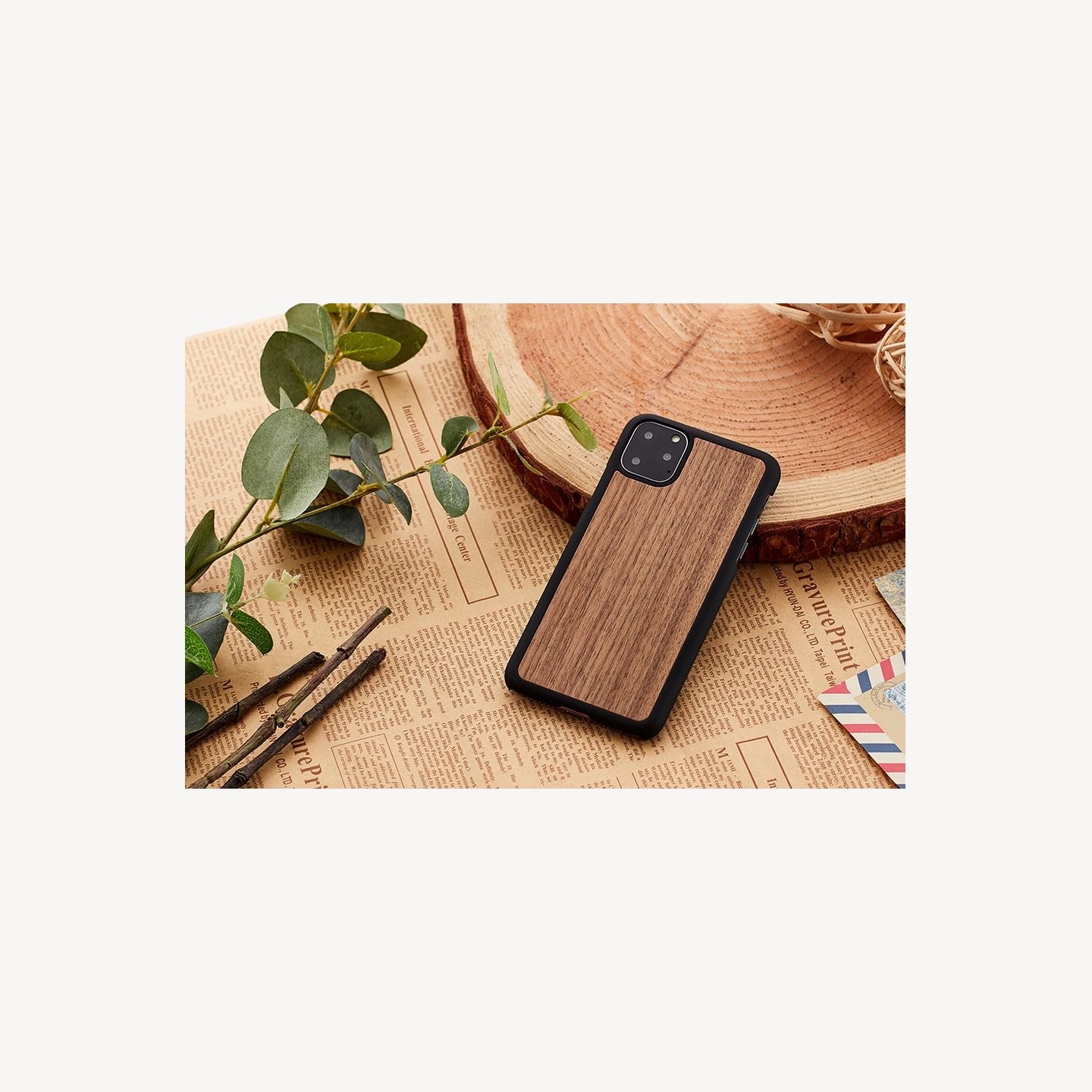 Man&Wood SmartPhone case iPhone 11 Pro black walnut black