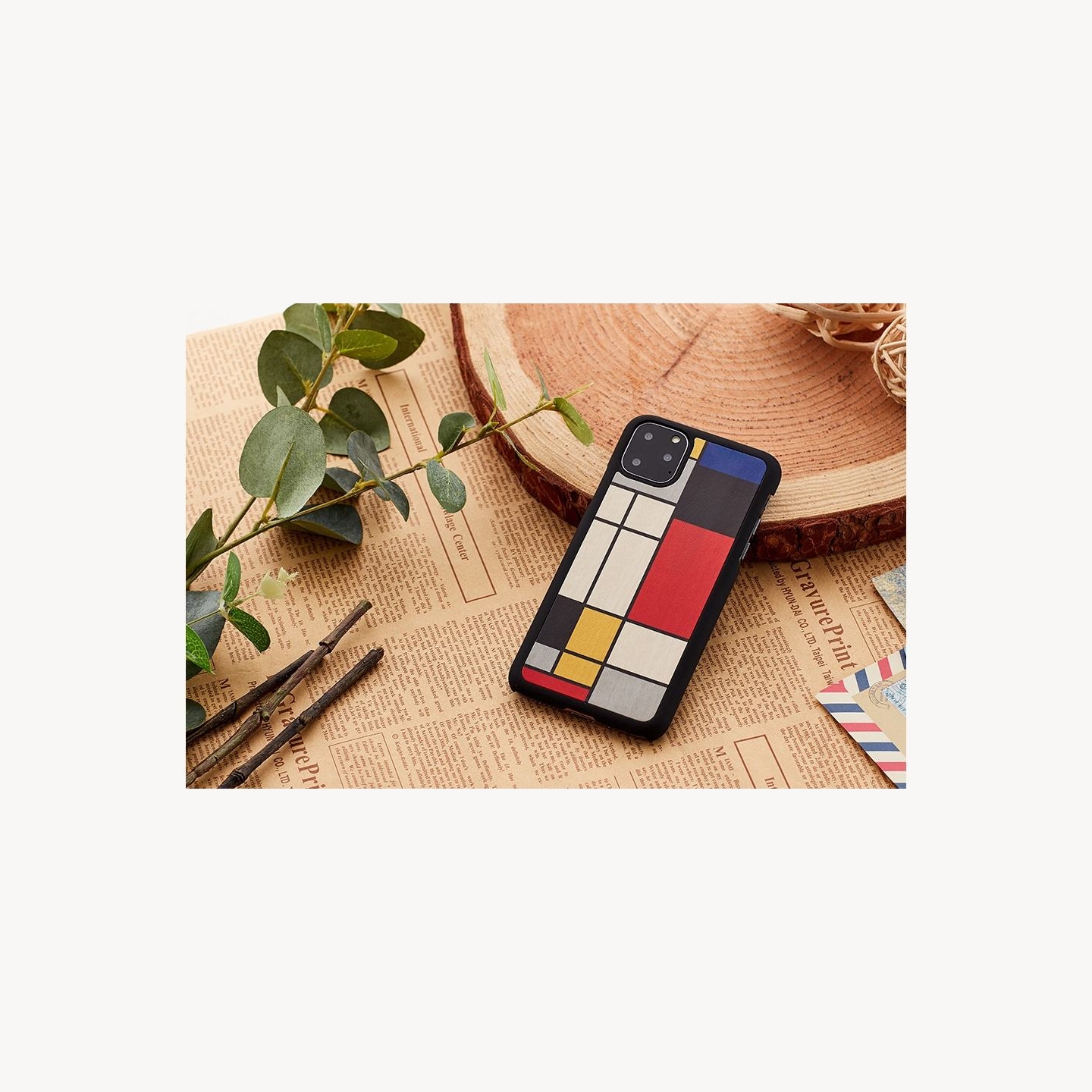 Man&Wood SmartPhone case iPhone 11 Pro mondrian wood black
