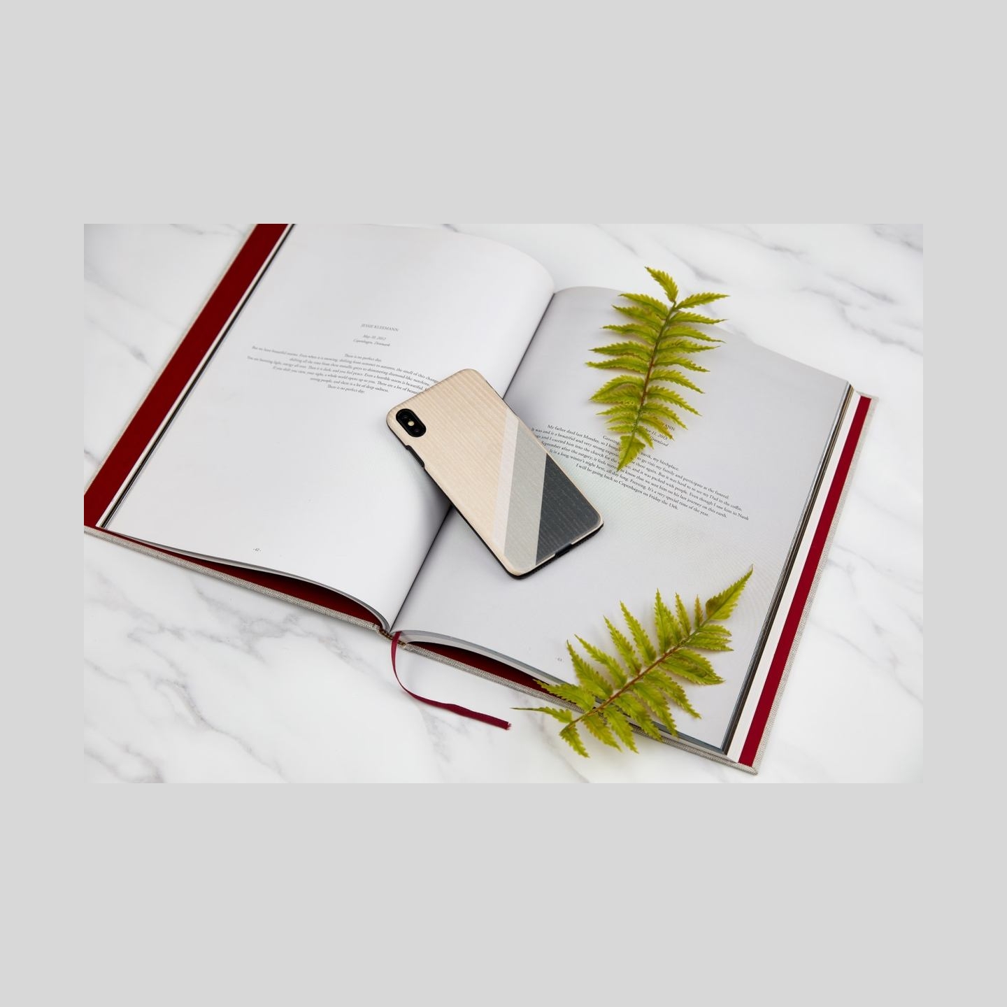 Man&Wood SmartPhone case iPhone XS Max gray suit black
