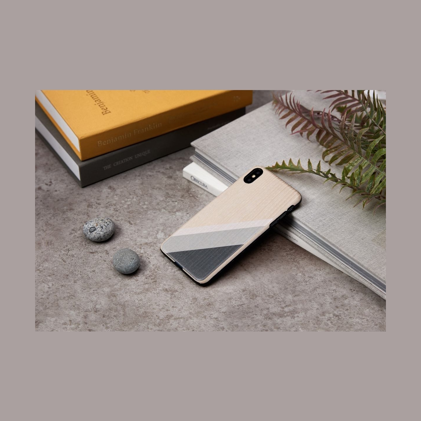 Man&Wood SmartPhone case iPhone XS Max gray suit black