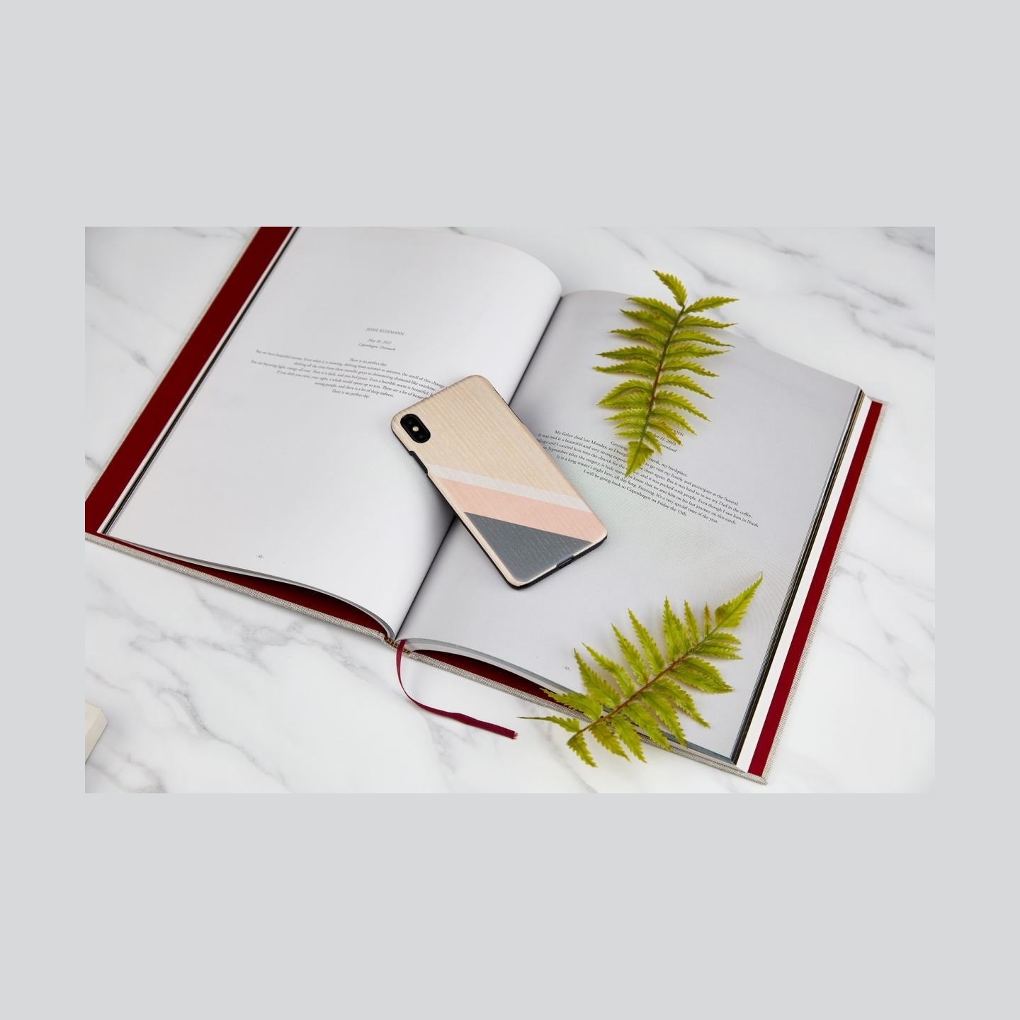 Man&Wood SmartPhone case iPhone XS Max pink suit black
