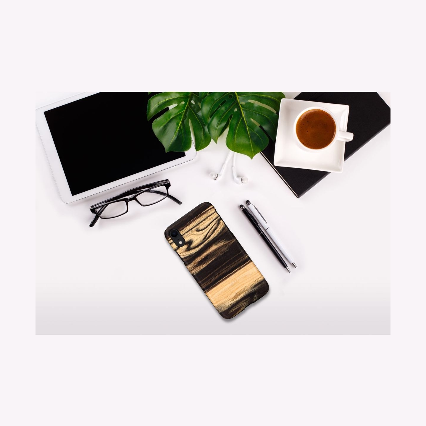 Man&Wood SmartPhone case iPhone XR white ebony black