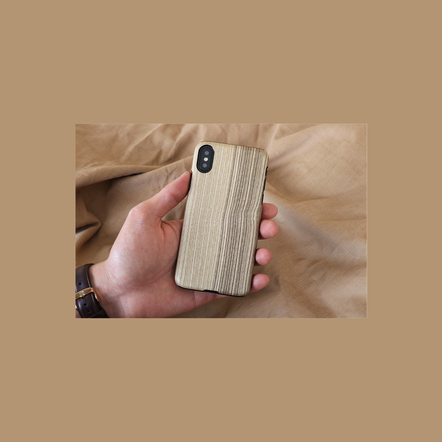 Man&Wood SmartPhone case iPhone X/XS vintage olive black