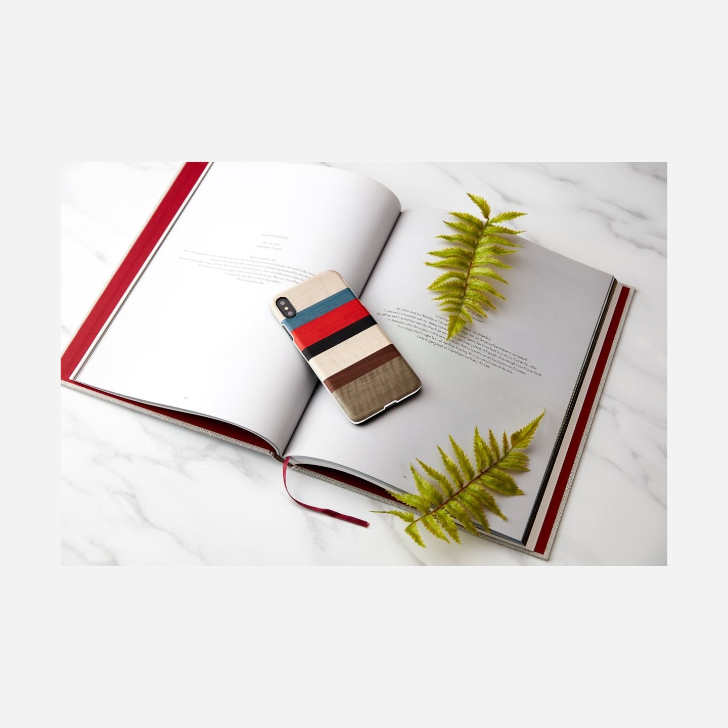 Man&Wood SmartPhone case iPhone X/XS corallina white
