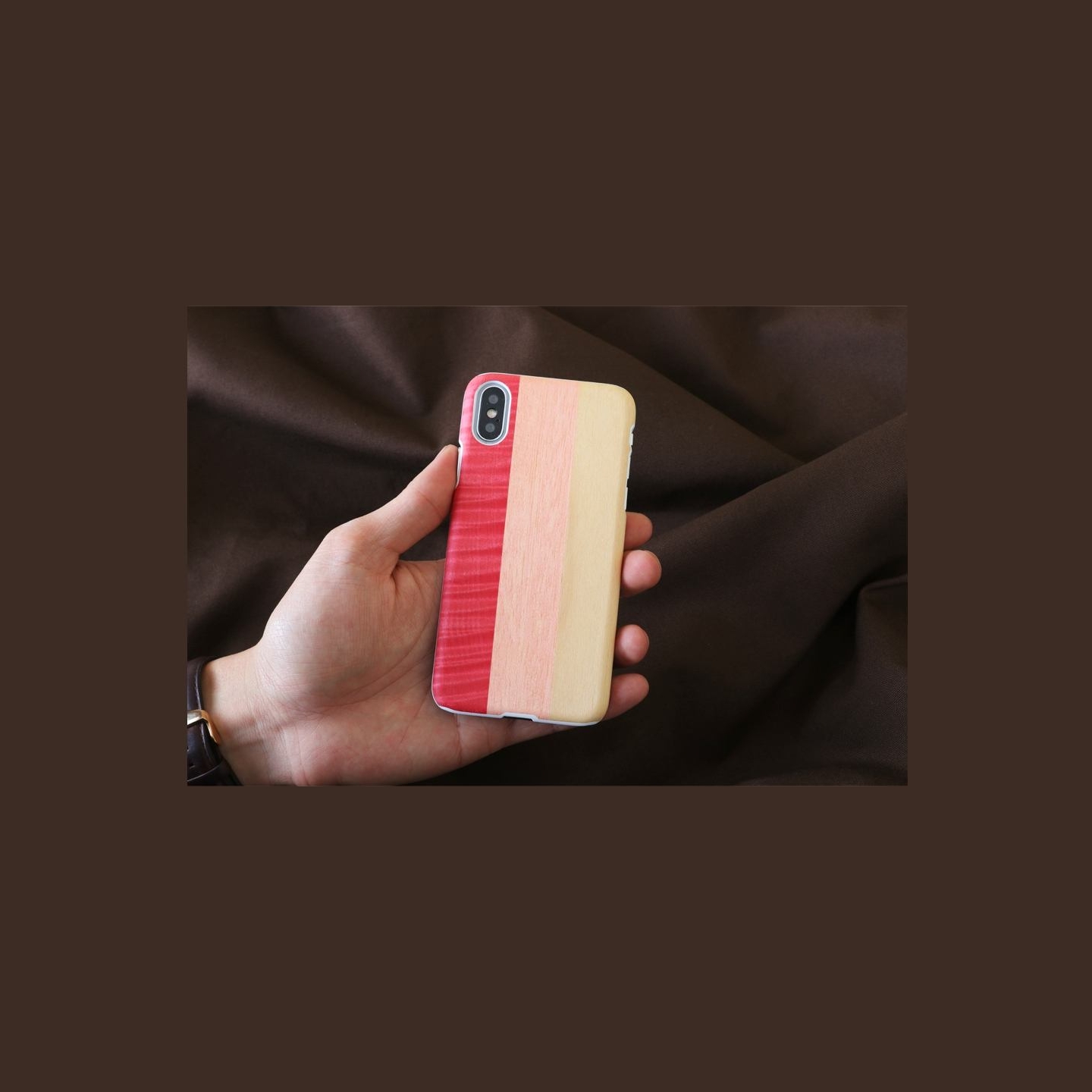 Man&Wood SmartPhone case iPhone X/XS pink pie white
