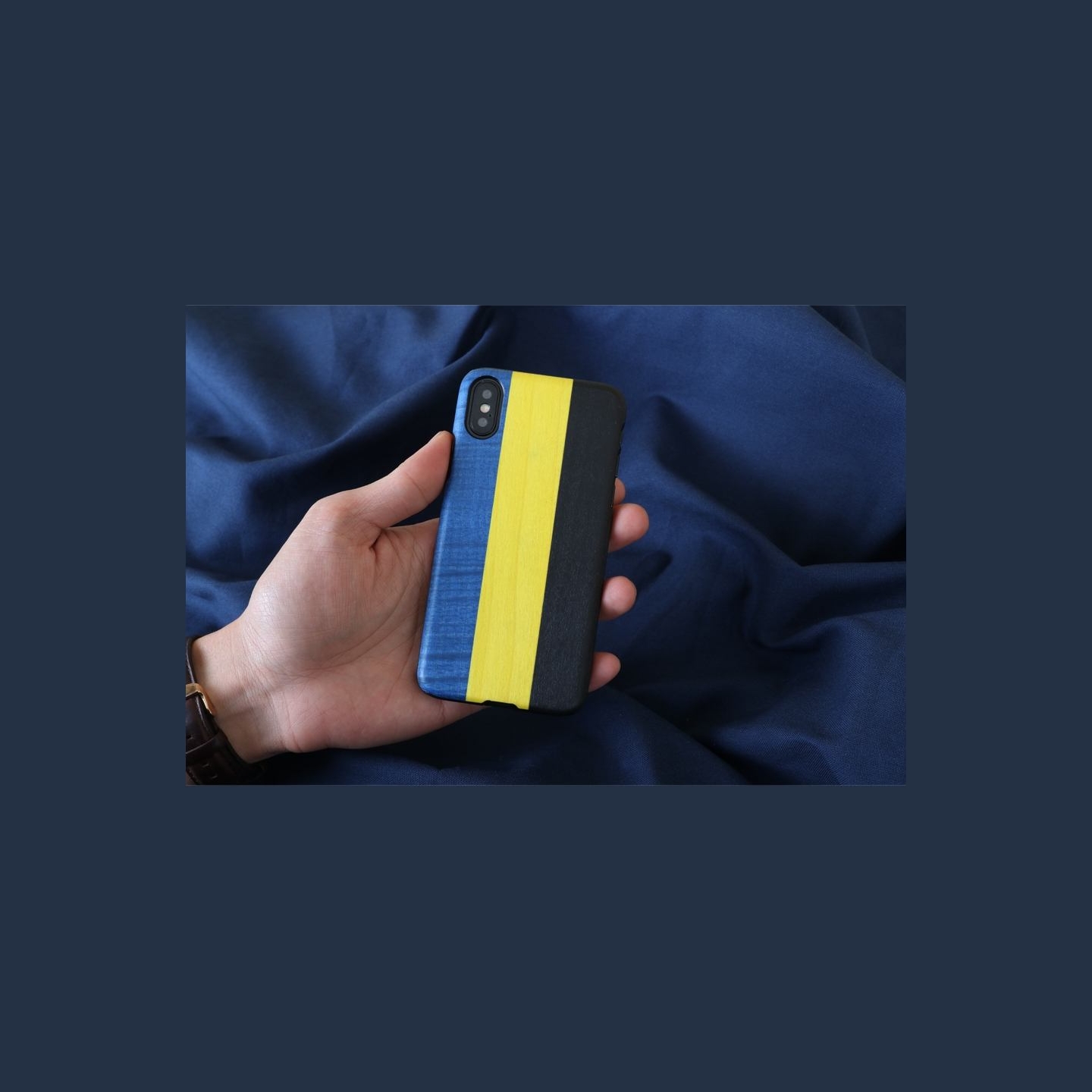 Man&Wood SmartPhone case iPhone X/XS dandy blue black