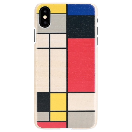 Man&Wood SmartPhone case iPhone X/XS modrian wood white