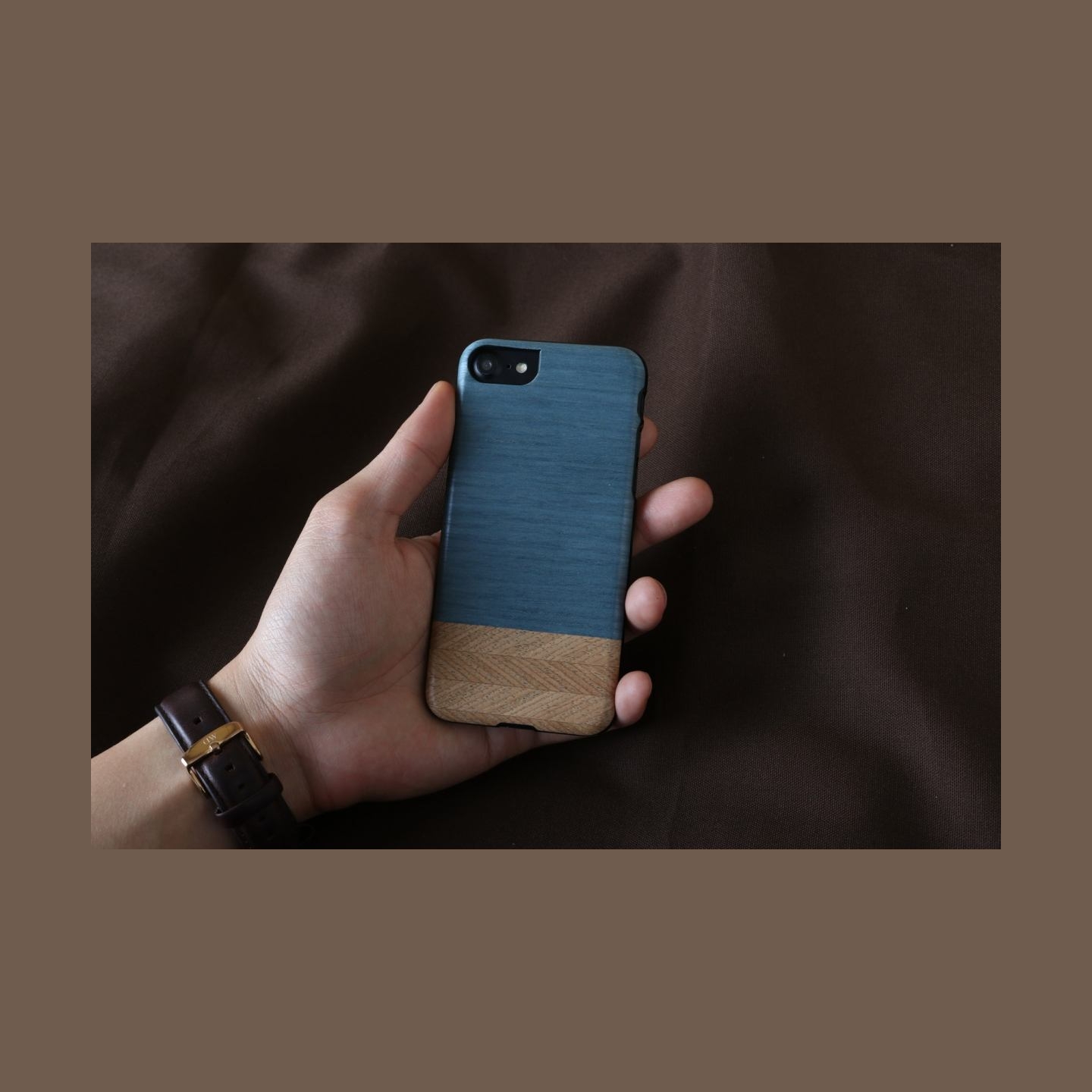 Man&Wood case for iPhone 7/8 denim black