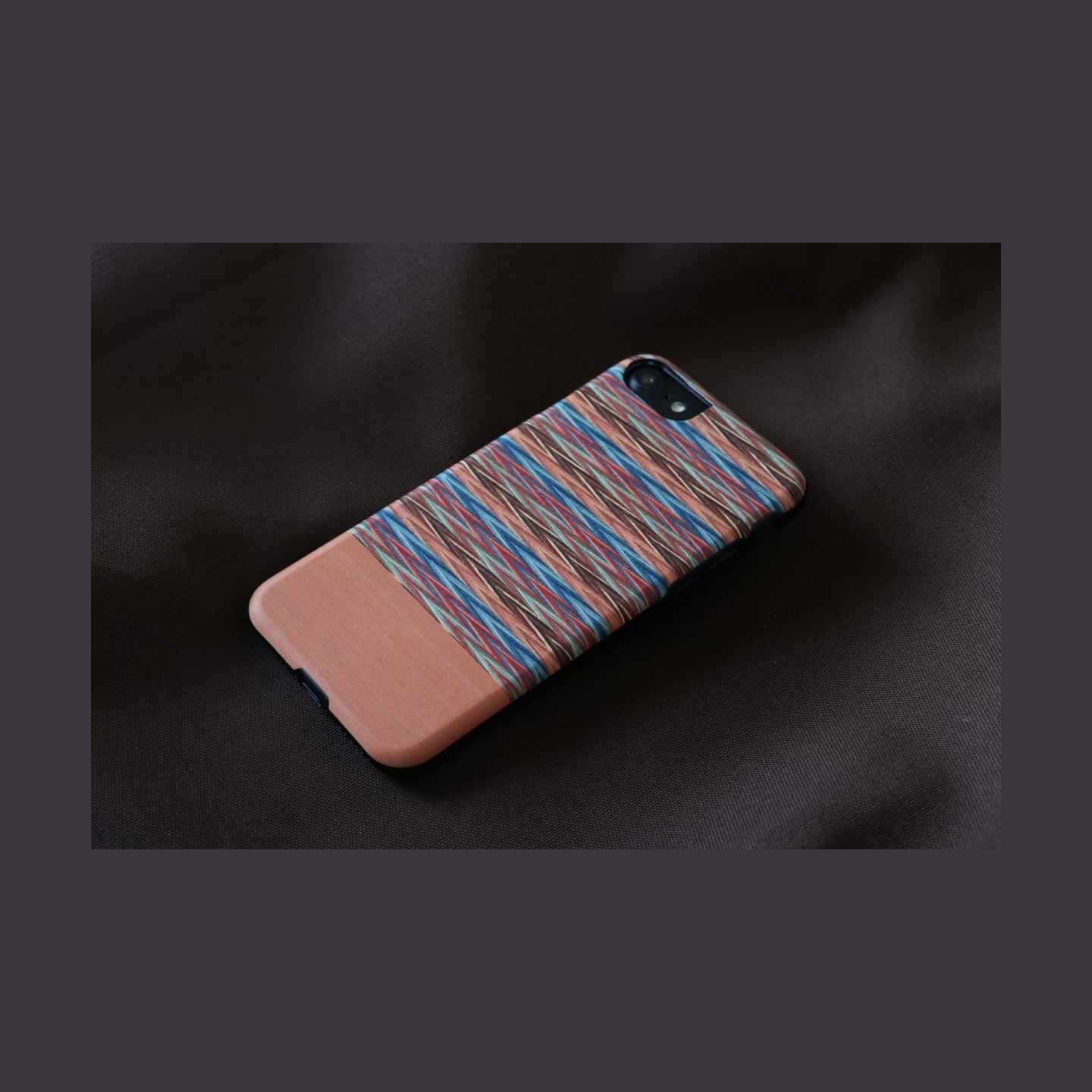 Man&Wood case for iPhone 7/8 browny check black
