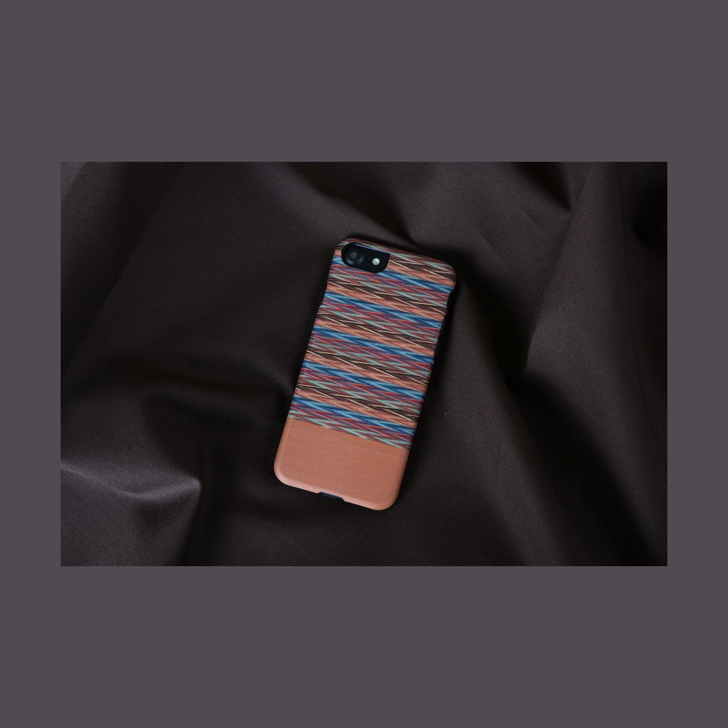 Man&Wood case for iPhone 7/8 browny check black