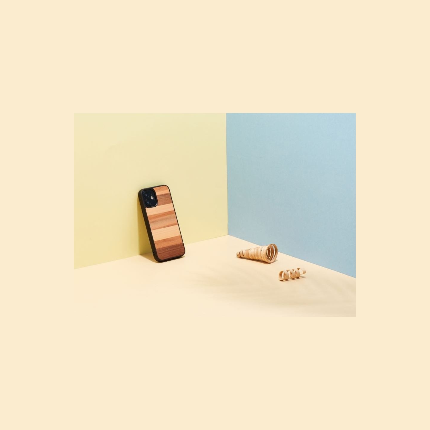 Man&Wood case for iPhone 12 mini sabbia black