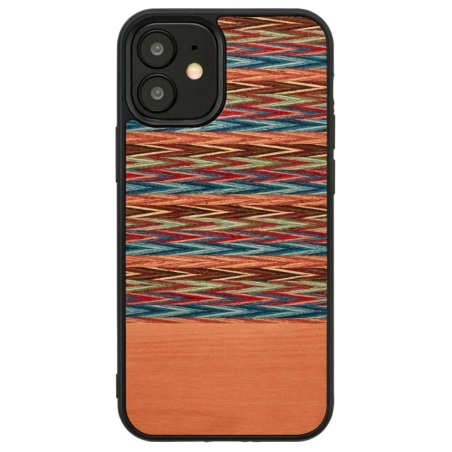 Man&Wood case for iPhone 12 mini browny check black