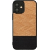 Man&Wood case for iPhone 12 mini herringbone nero black