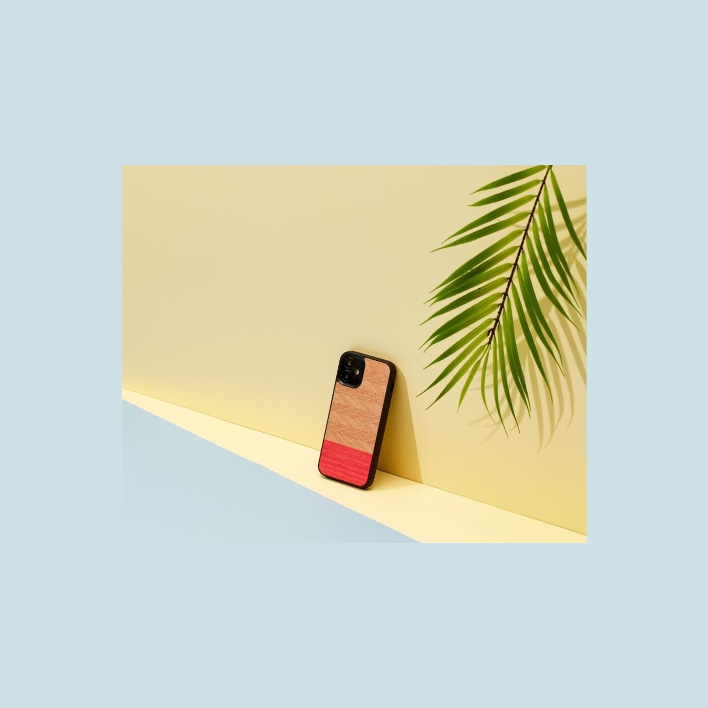 Man&Wood case for iPhone 12 mini herringbone azalea black