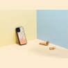 Man&Wood case for iPhone 12 mini pink flower black