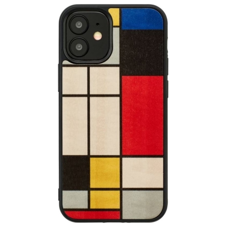 Man&Wood case for iPhone 12 mini mondrian wood black