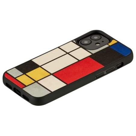 Man&Wood case for iPhone 12 mini mondrian wood black