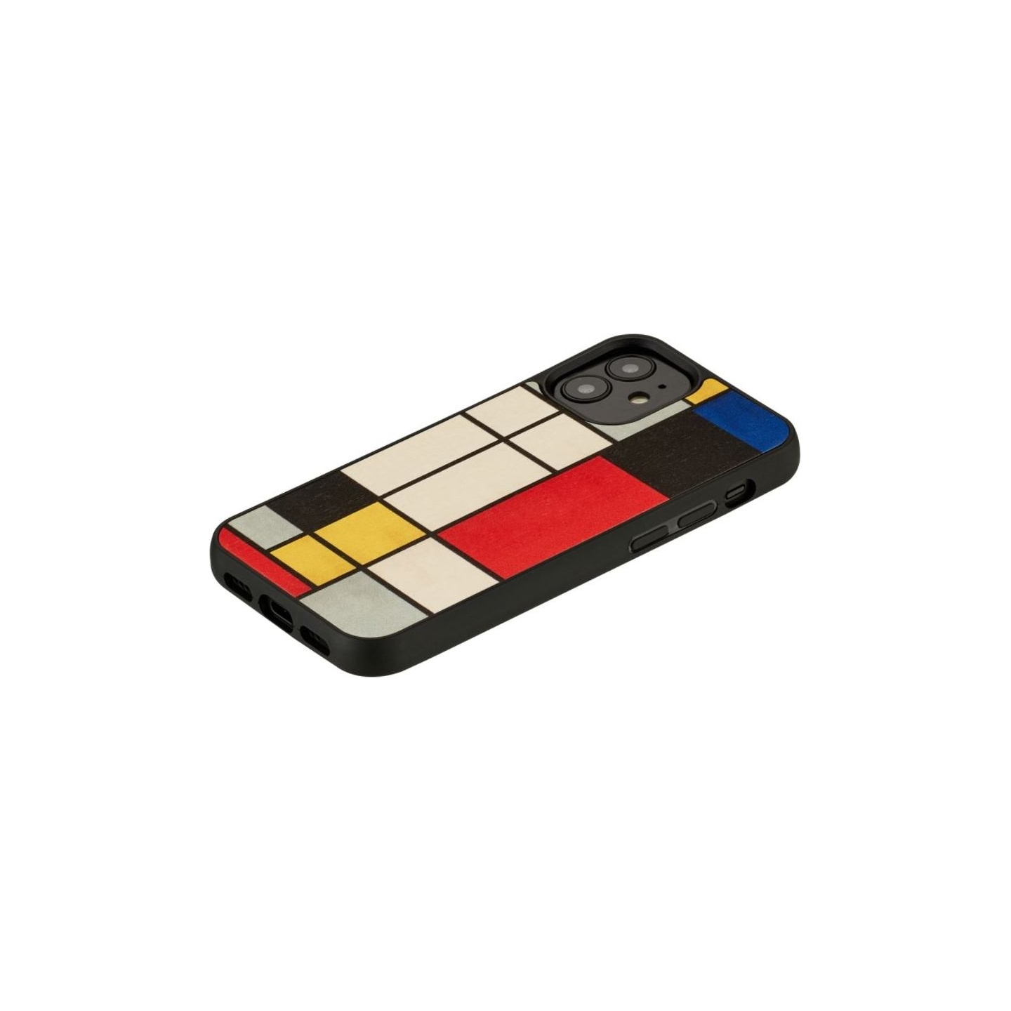 Man&Wood case for iPhone 12 mini mondrian wood black