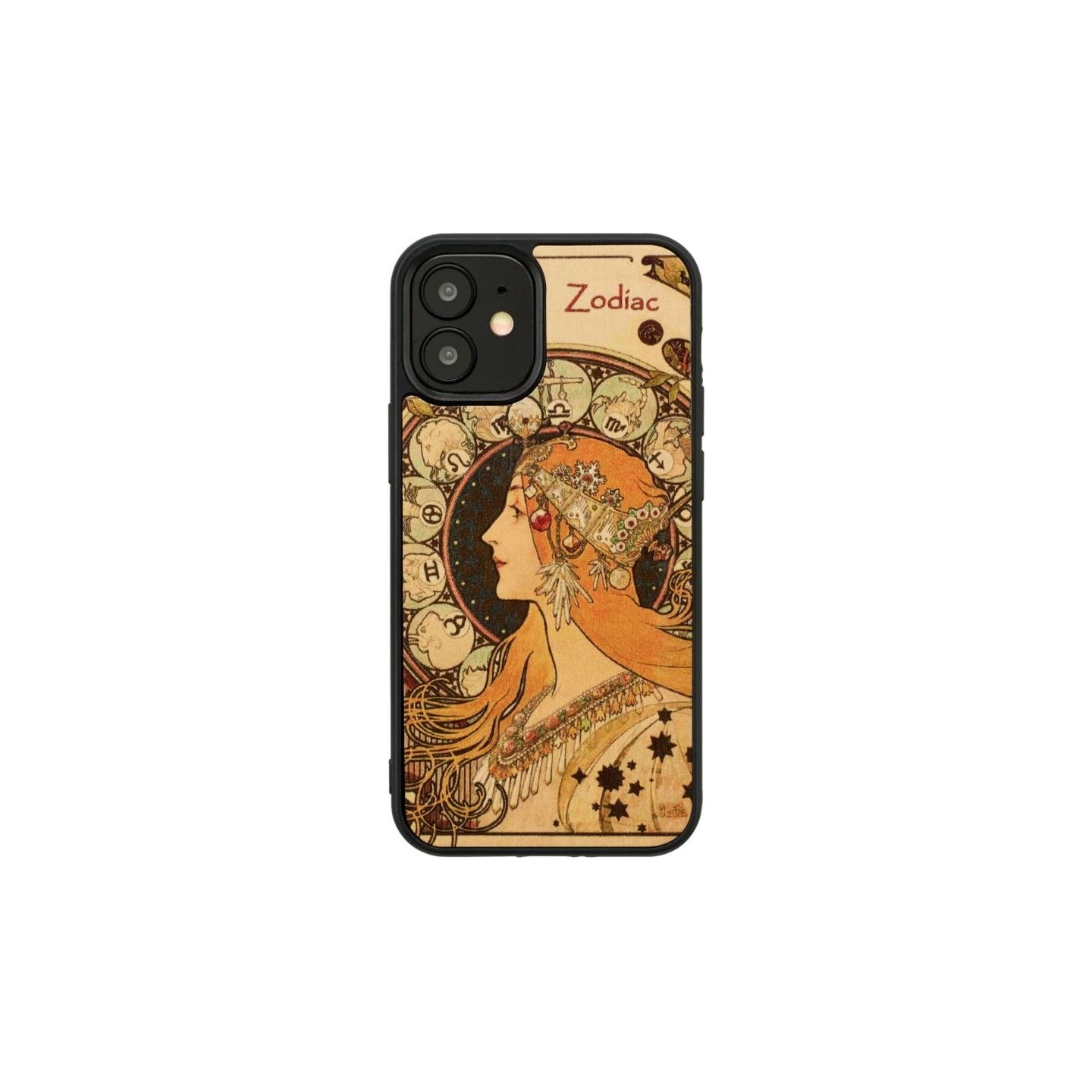 Man&Wood case for iPhone 12 mini zodiac black