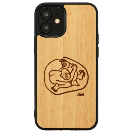 Man&Wood case for iPhone 12 mini child with fish