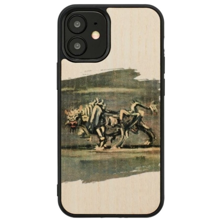 Man&Wood case for iPhone 12 mini white bull