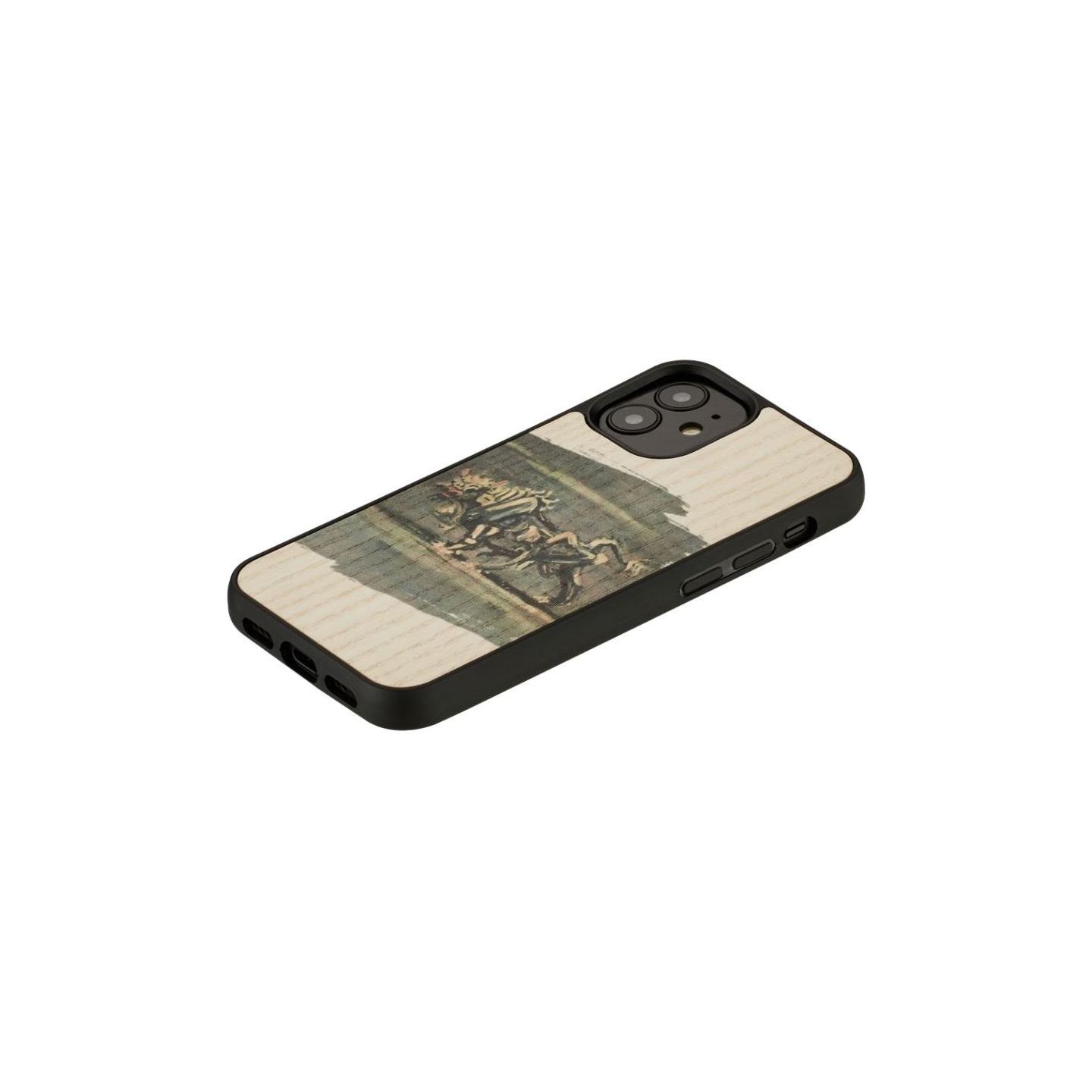 Man&Wood case for iPhone 12 mini white bull