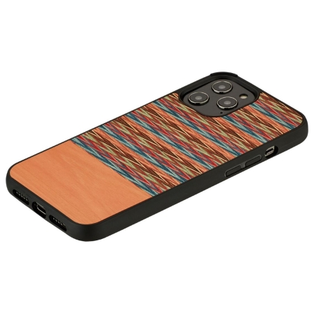 Man&Wood case for iPhone 12/12 Pro browny check black