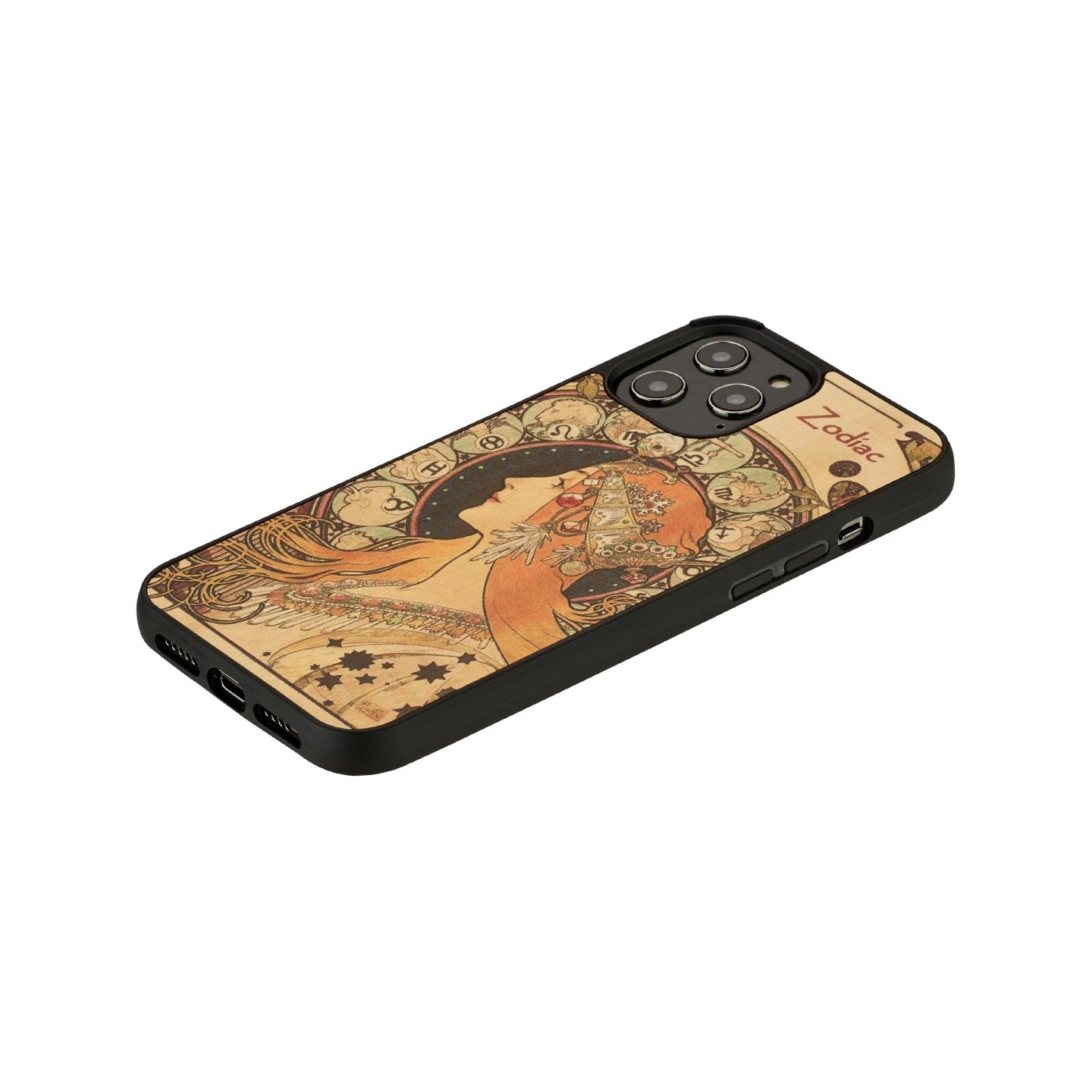 Man&Wood case for iPhone 12/12 Pro zodiac black