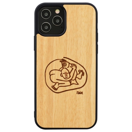 Man&Wood case for iPhone 12/12 Pro child with fish