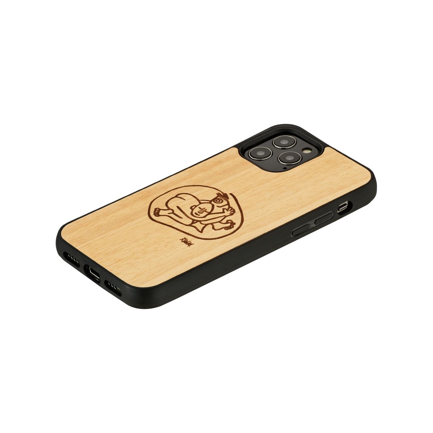 Man&Wood case for iPhone 12/12 Pro child with fish