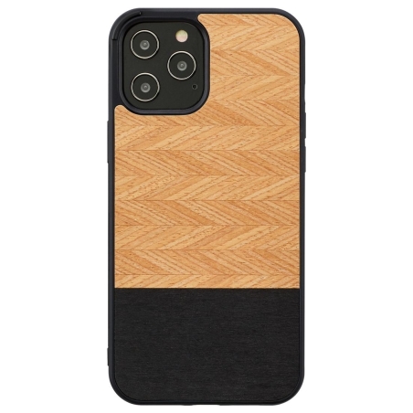 Man&Wood case for iPhone 12 Pro Max herringbone nero black