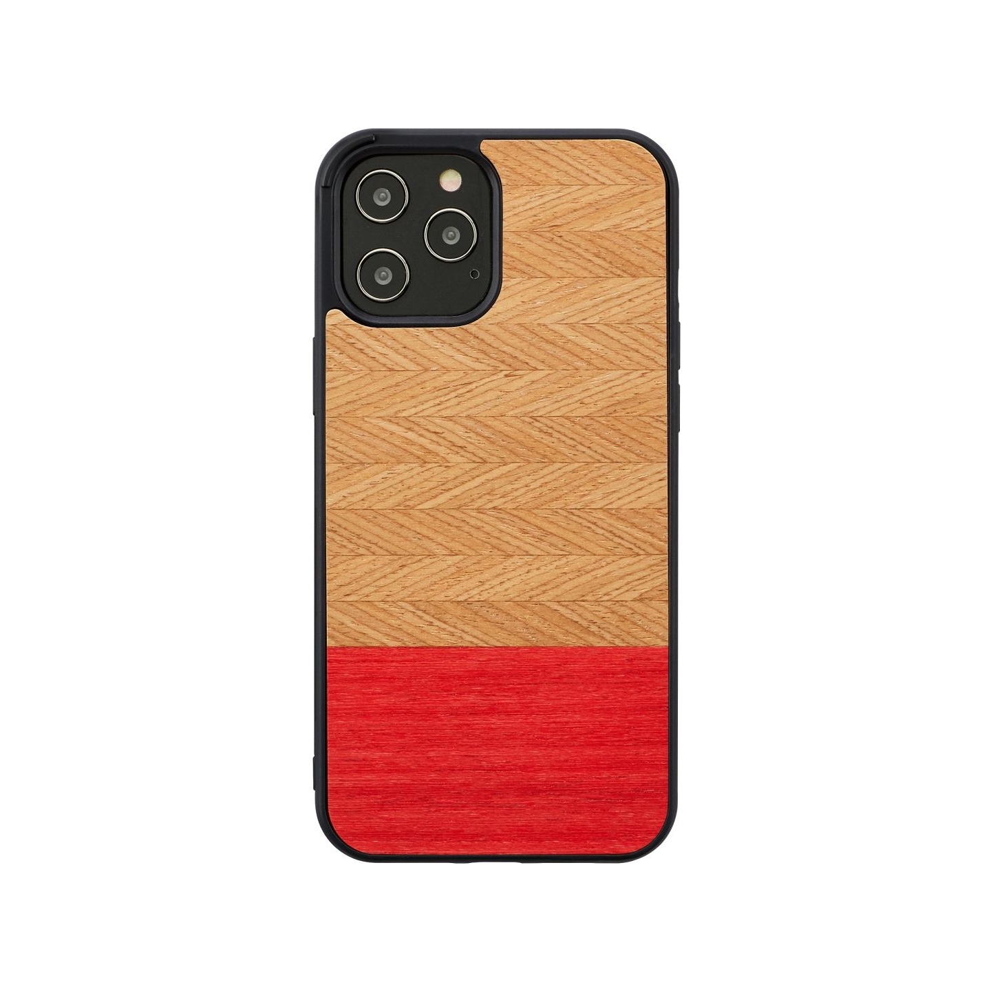 Man&Wood case for iPhone 12 Pro Max herringbone azalea black