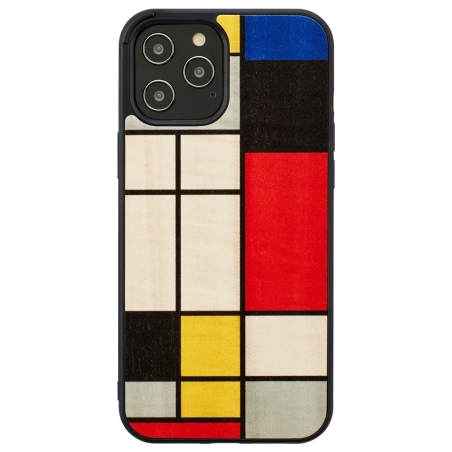 Man&Wood case for iPhone 12 Pro Max mondrian wood black