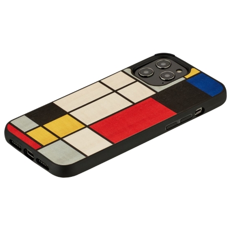 Man&Wood case for iPhone 12 Pro Max mondrian wood black