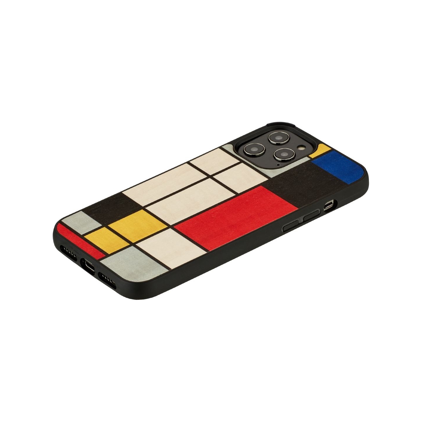 Man&Wood case for iPhone 12 Pro Max mondrian wood black