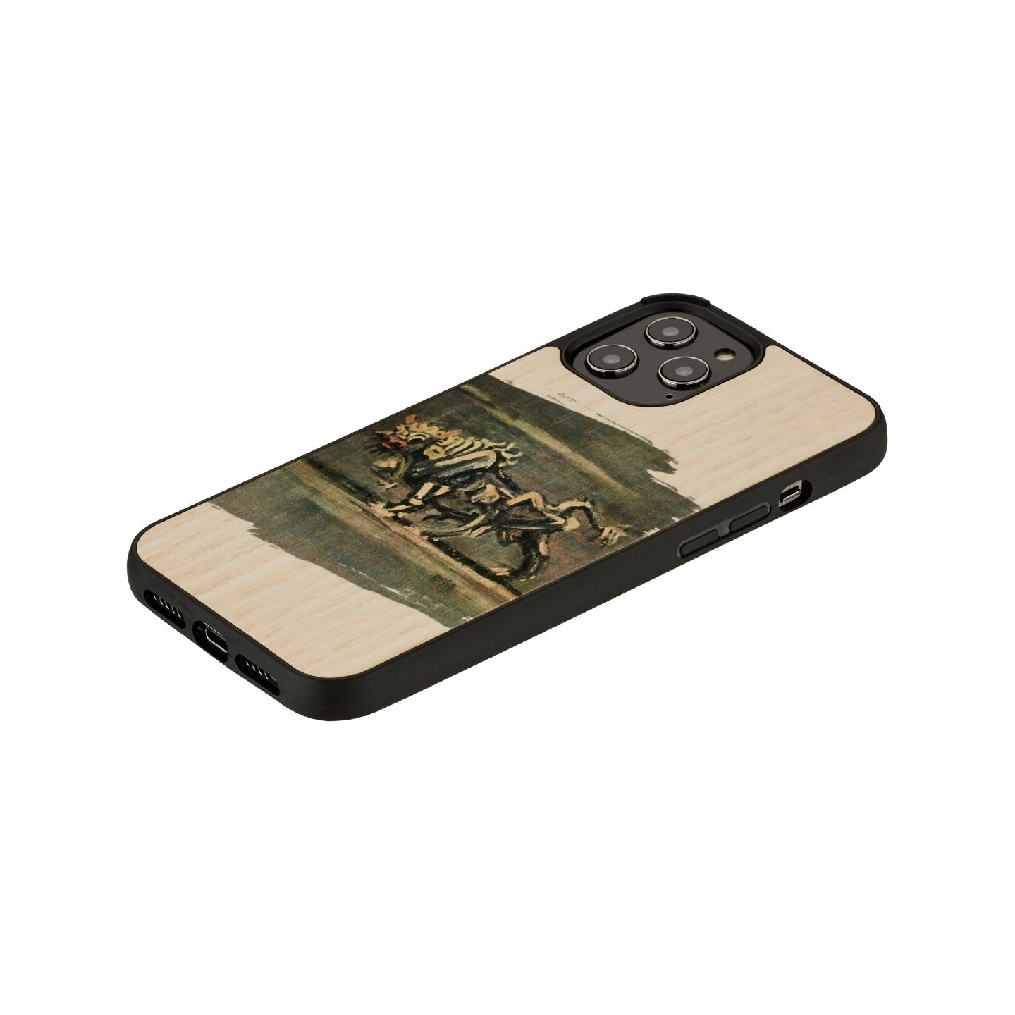 Man&Wood case for iPhone 12 Pro Max white bull