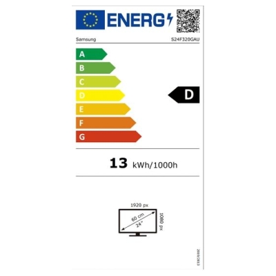 Samsung | LS24F320GAUXEN | 24 " | IPS | FHD | 16:9 | 120 Hz | 5 ms | 1920 x 1080 pixels | 250 cd/m² | HDMI ports quantity 2 | Bl