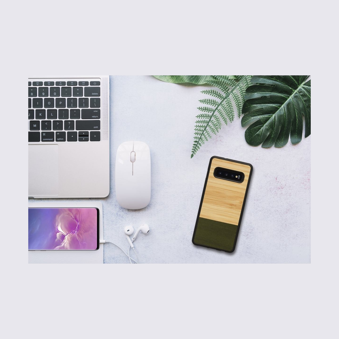 Man&Wood SmartPhone case Galaxy S10 bamboo forest black