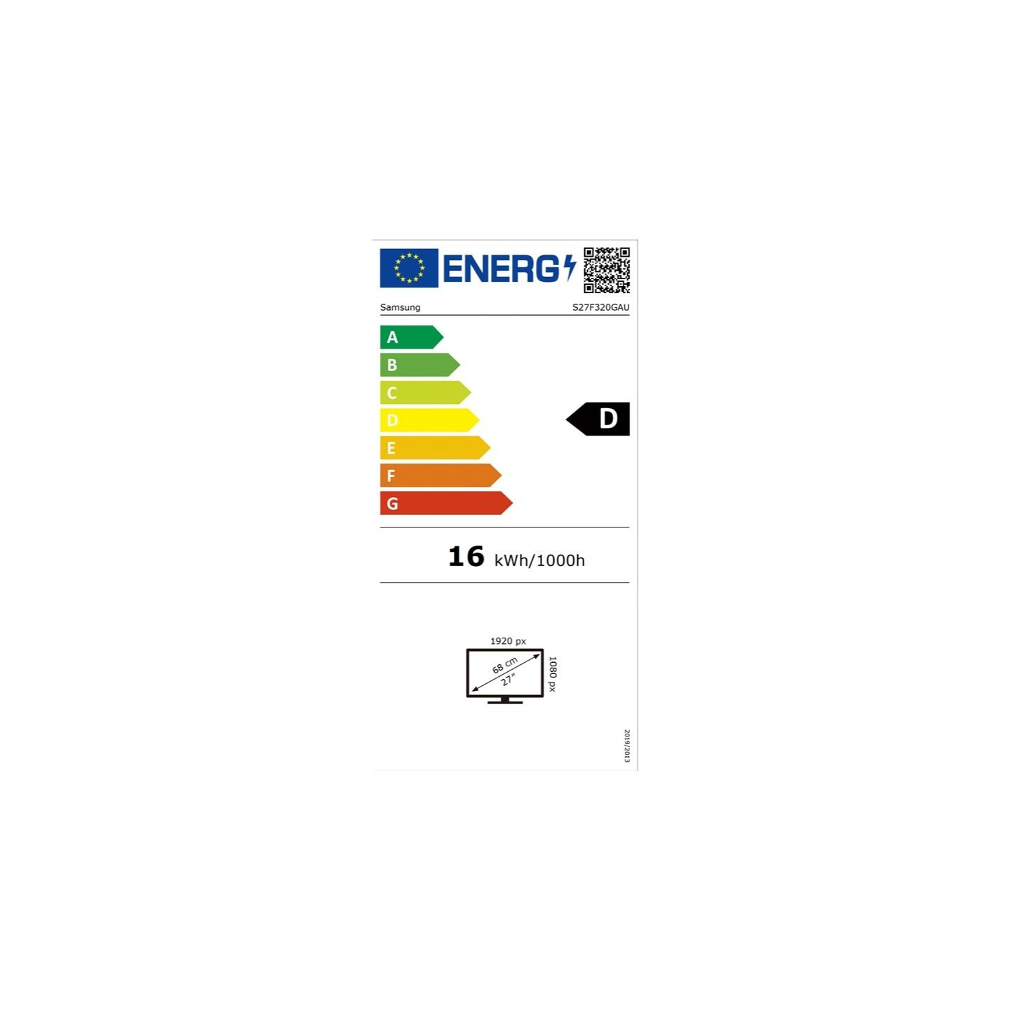 Samsung | LS27F320GAUXEN | 27 " | IPS | FHD | 16:9 | 120 Hz | 5 ms | 1920 x 1080 pixels | 250 cd/m² | HDMI ports quantity 2 | Bl