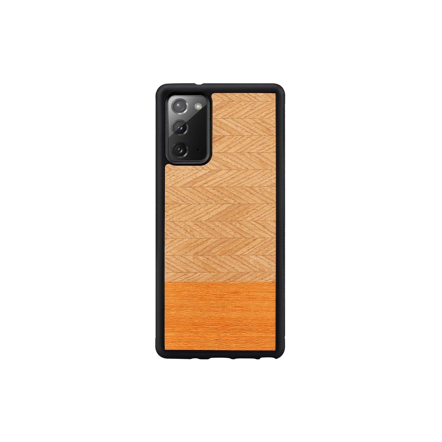 Man&Wood case for Galaxy Note 20 herringbone arancia black