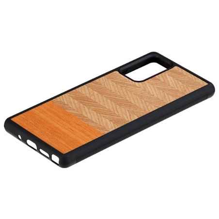 Man&Wood case for Galaxy Note 20 herringbone arancia black