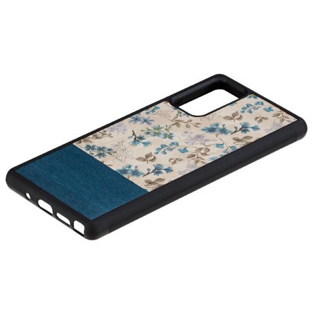 Man&Wood case for Galaxy Note 20 blue flower black