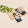 Man&Wood case for Galaxy Note 20 blue flower black